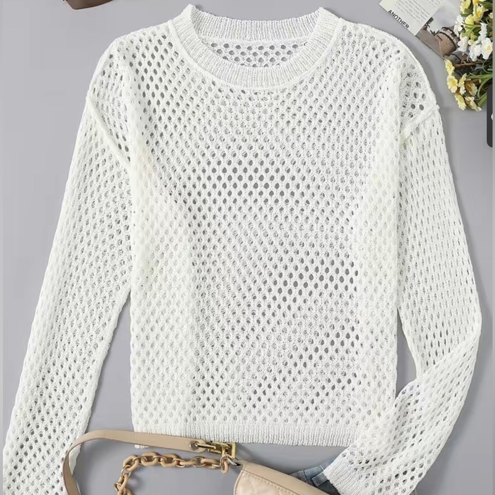 Mesh Top in Antique White Sz M